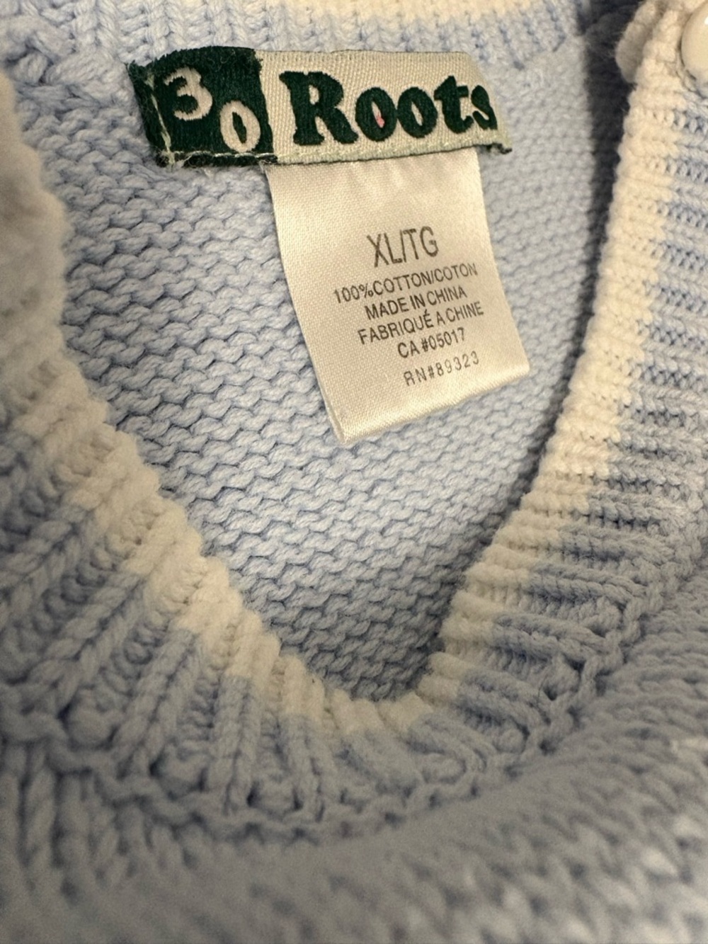 Vintage Roots Baby Blue Knit Sweater - Picture 3 of 3
